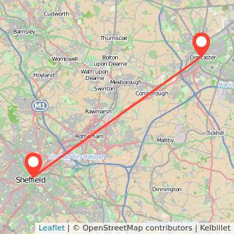 Sheffield Doncaster bus map