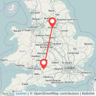 Sheffield Chippenham train map