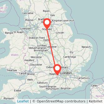 Sheffield Bracknell train map