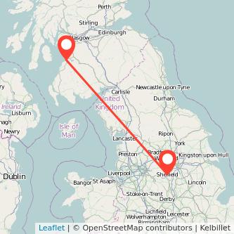 Sheffield Ayr train map