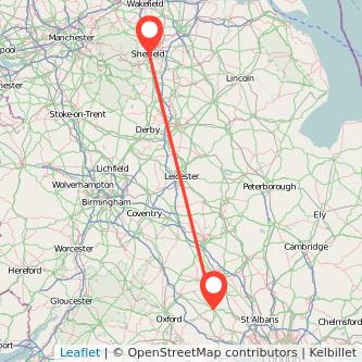 Sheffield Aylesbury train map