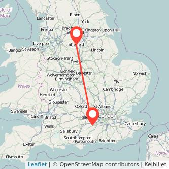 Sheffield Aldershot bus map