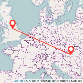 Sheffield Budapest train map