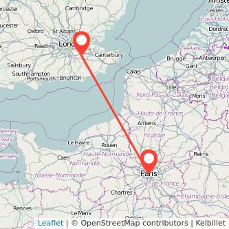 Sevenoaks Paris train map