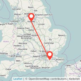 Sevenoaks Sheffield train map