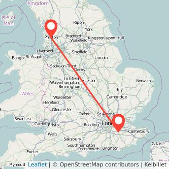 Sevenoaks Preston train map