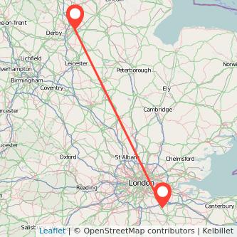 Sevenoaks Nottingham train map