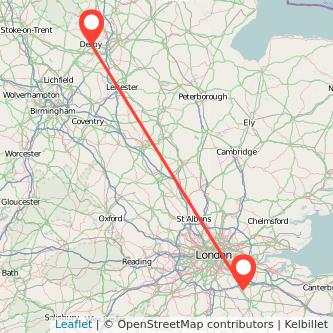 Sevenoaks Derby train map