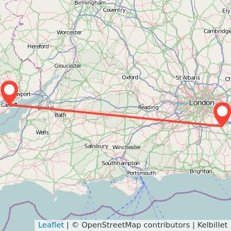 Sevenoaks Cardiff train map