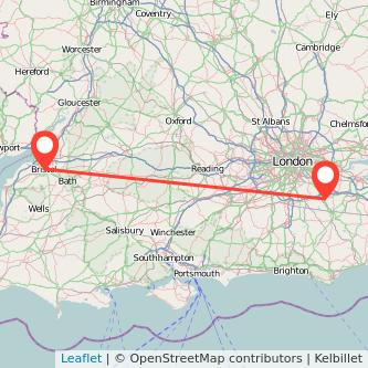 Sevenoaks Bristol train map