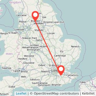 Sevenoaks Bradford train map