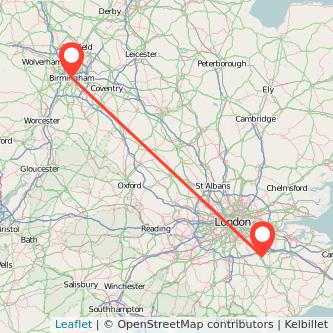 Sevenoaks Birmingham train map