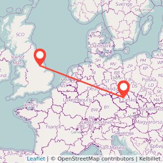 Scunthorpe Prague bus map