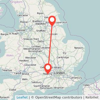 Scunthorpe Reading bus map