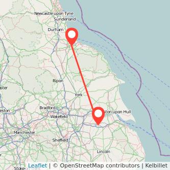 Scunthorpe Middlesbrough bus map