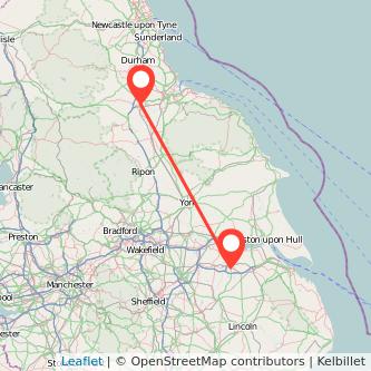 Scunthorpe Darlington train map