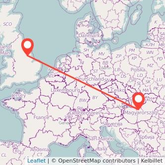 Scunthorpe Budapest train map