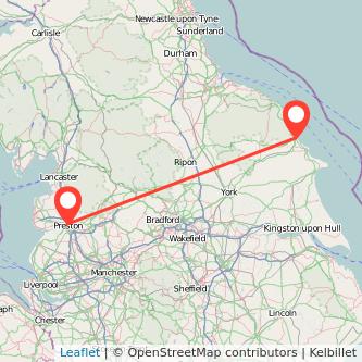 Scarborough Preston train map