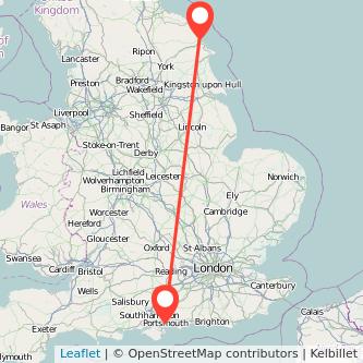 Scarborough Portsmouth train map