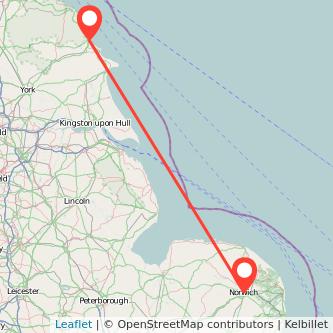 Scarborough Norwich train map