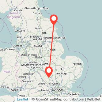 Scarborough Milton Keynes train map