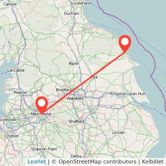 Scarborough Manchester bus map