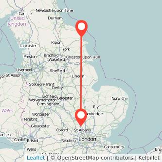 Scarborough Luton train map