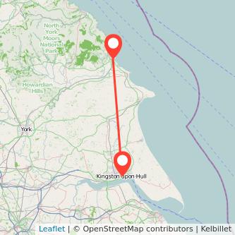 Scarborough Hull train map