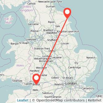 Scarborough Bristol train map