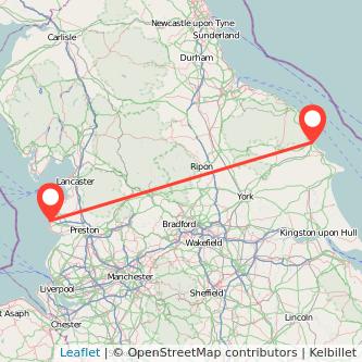 Scarborough Blackpool train map