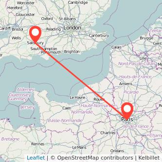 Salisbury Paris train map