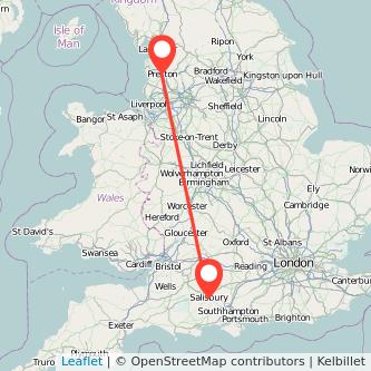 Salisbury Preston train map