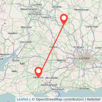 Salisbury Northampton train map