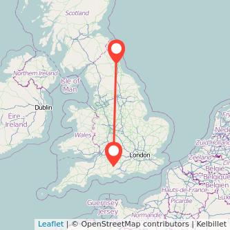 Salisbury Newcastle upon Tyne train map