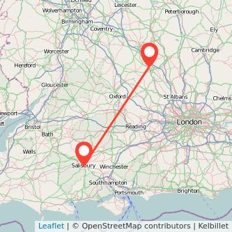 Salisbury Milton Keynes train map