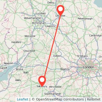 Salisbury Leicester train map