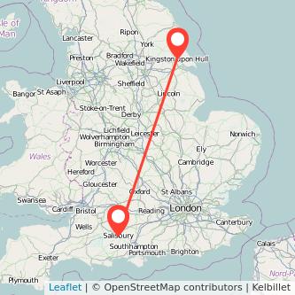 Salisbury Hull train map