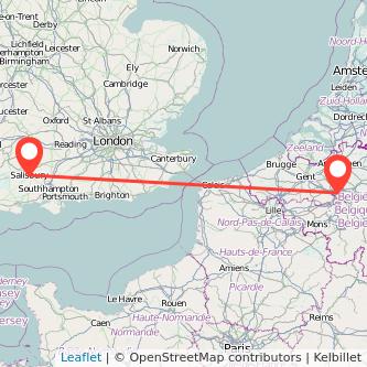 Salisbury Brussels bus map