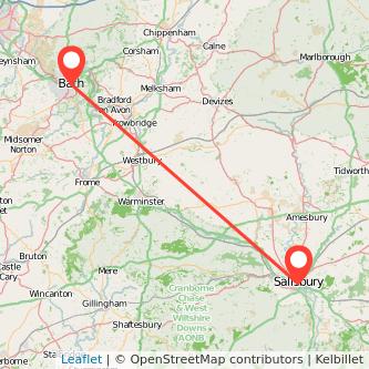 Salisbury Bath train map