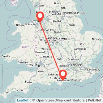 Runcorn Portsmouth train map