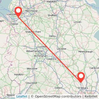 Runcorn Luton train map