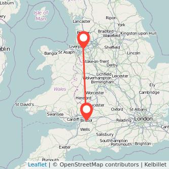 Runcorn Bristol train map