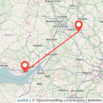 Rugby Cardiff train map