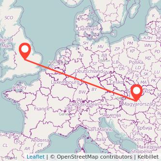 Rugby Budapest train map