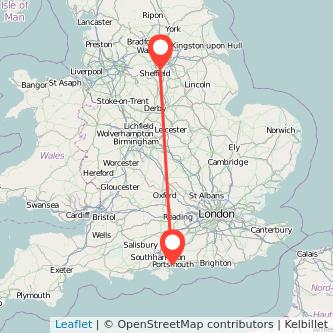 Rotherham Portsmouth bus map