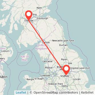 Rotherham Glasgow train map