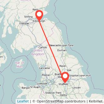 Rotherham Edinburgh train map