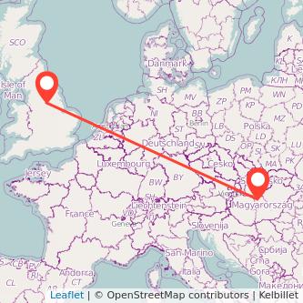 Rotherham Budapest train map