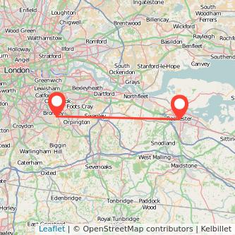Rochester Bromley bus map