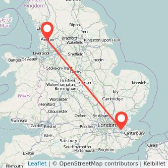 Rochester Preston train map